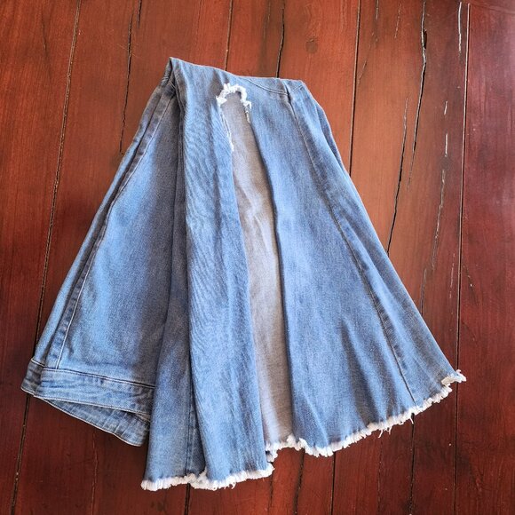 CHARTOU Tassel Flared Slit Ripped Jeans Denim Pants - Picture 6 of 6